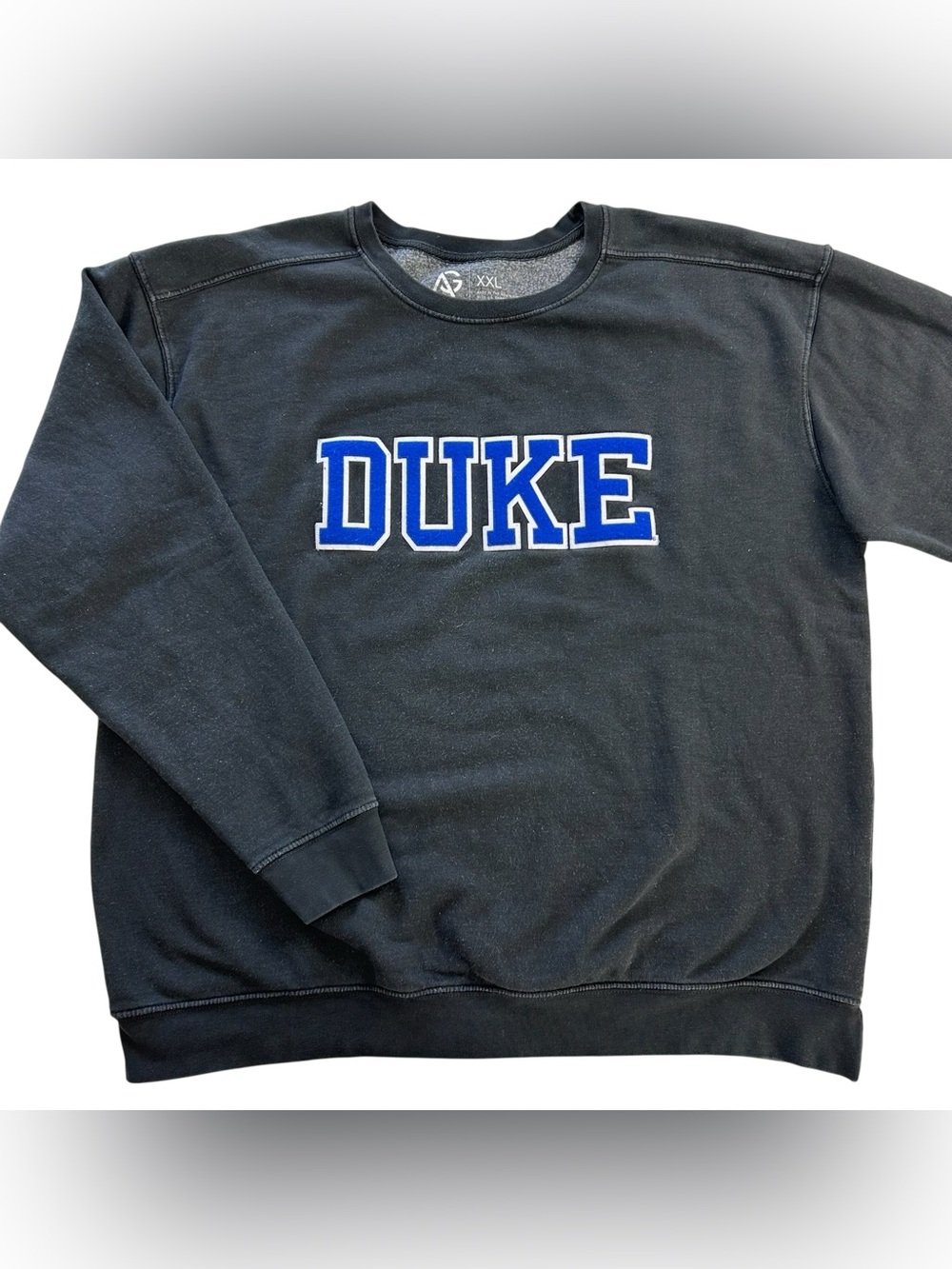 Duke Blue Devils Alta Gracia Men’s Spellout Crewneck Sweatshirt Pullover sz 2XL